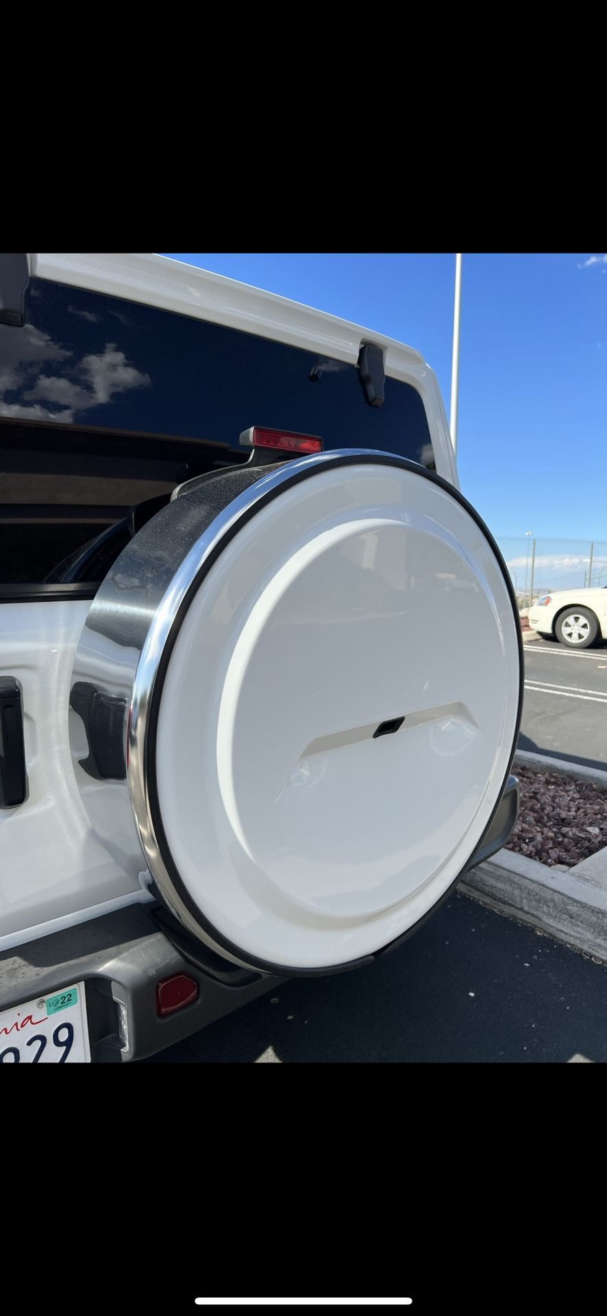 Jeep Wrangler Hard Tire Cover Stainless Steel Bright White