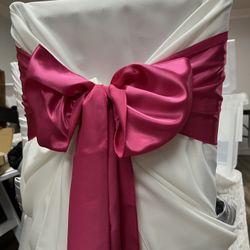 Fuchsia  Satin sashes 