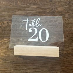 Acrylic Signs With Wood Base