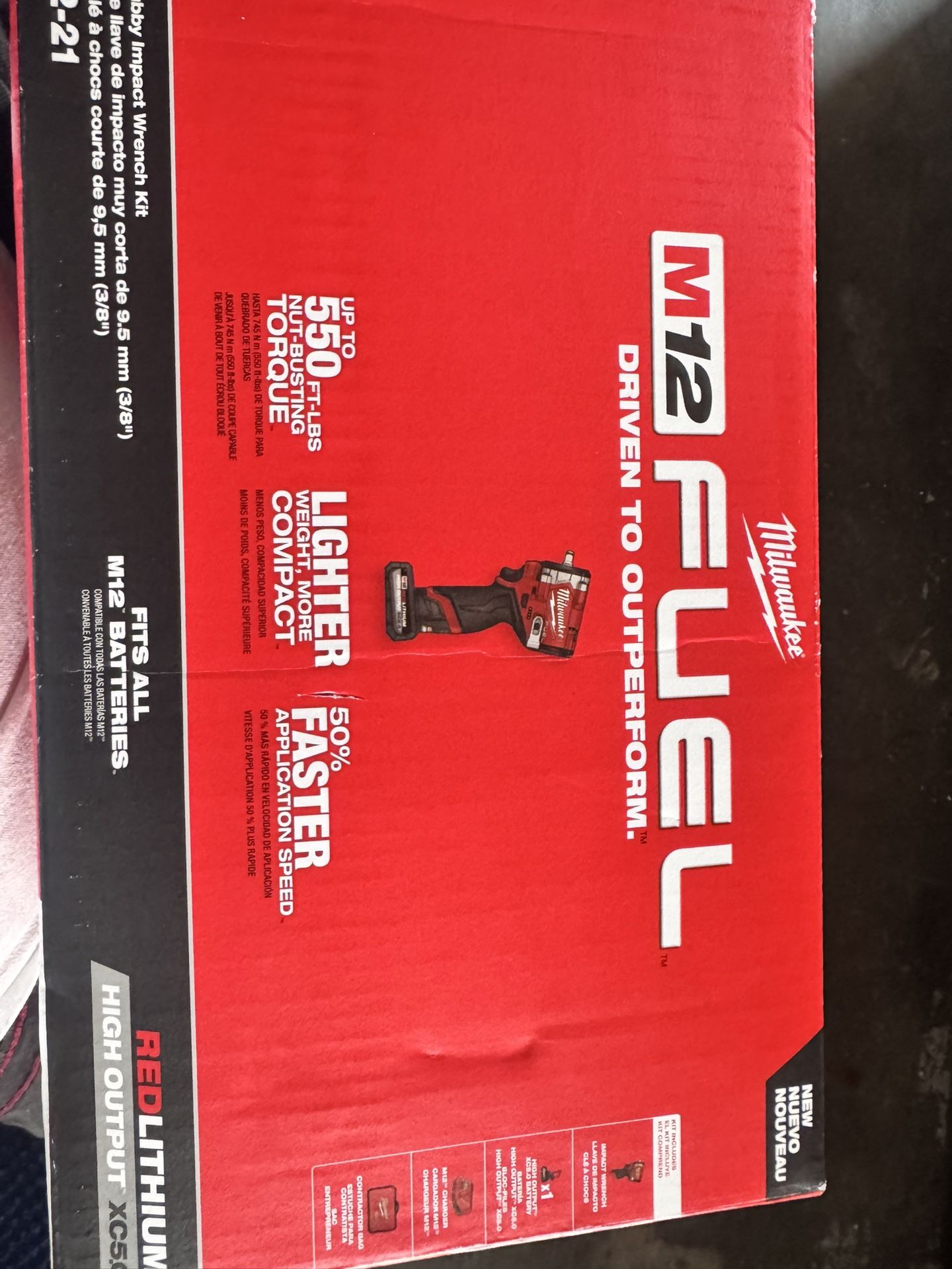M12 FUEL 12V Lithium-Ion Brushless Cordless Stubby 3/8 in. Impact Wrench Kit Comes With 5.0 Battery And Charger