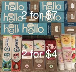 Hello, Arm & Hammer, Pronamel, Burt’s Bees Toothpaste 