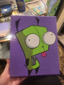 Hand painted gir on stretched canvas