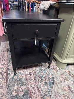 Newly Refinished Black Nightstand Set
