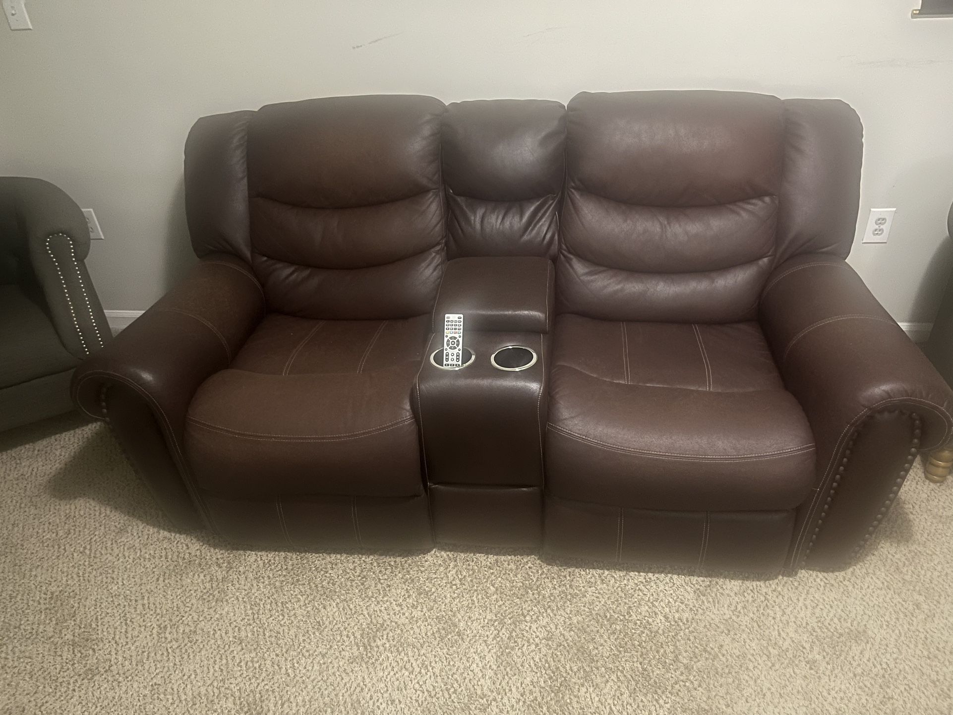 Leather Recliner Sofa--on Hold--