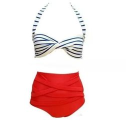 High waisted bathing suit