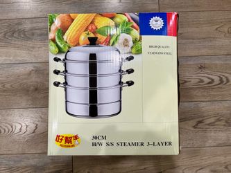 3-Layer 12inch Stainless Steel Steamer Pot