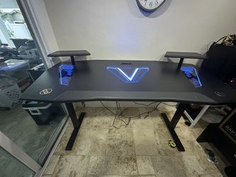 Studio Desk VALOR Station Gaming platform All black assembly manual  Electric ⚡️ RGB WiFi