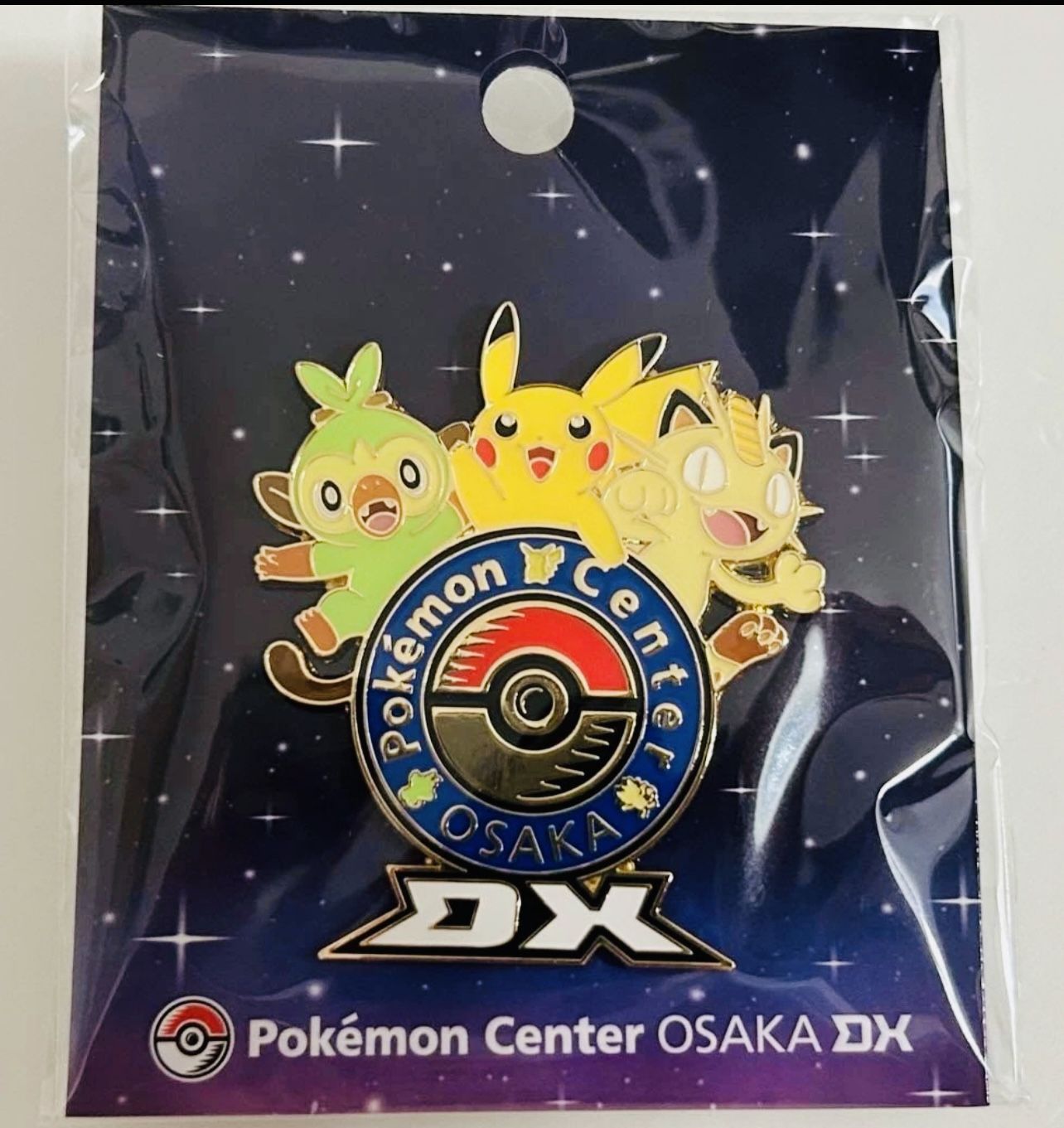 Pokémon Center Osaka Exclusive DX Exclusive Pikachu Meowth Logo Pin USA Seller