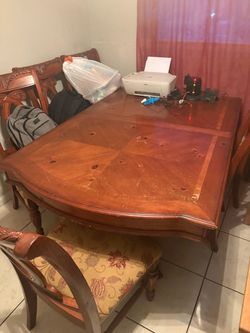 Table with six chairs