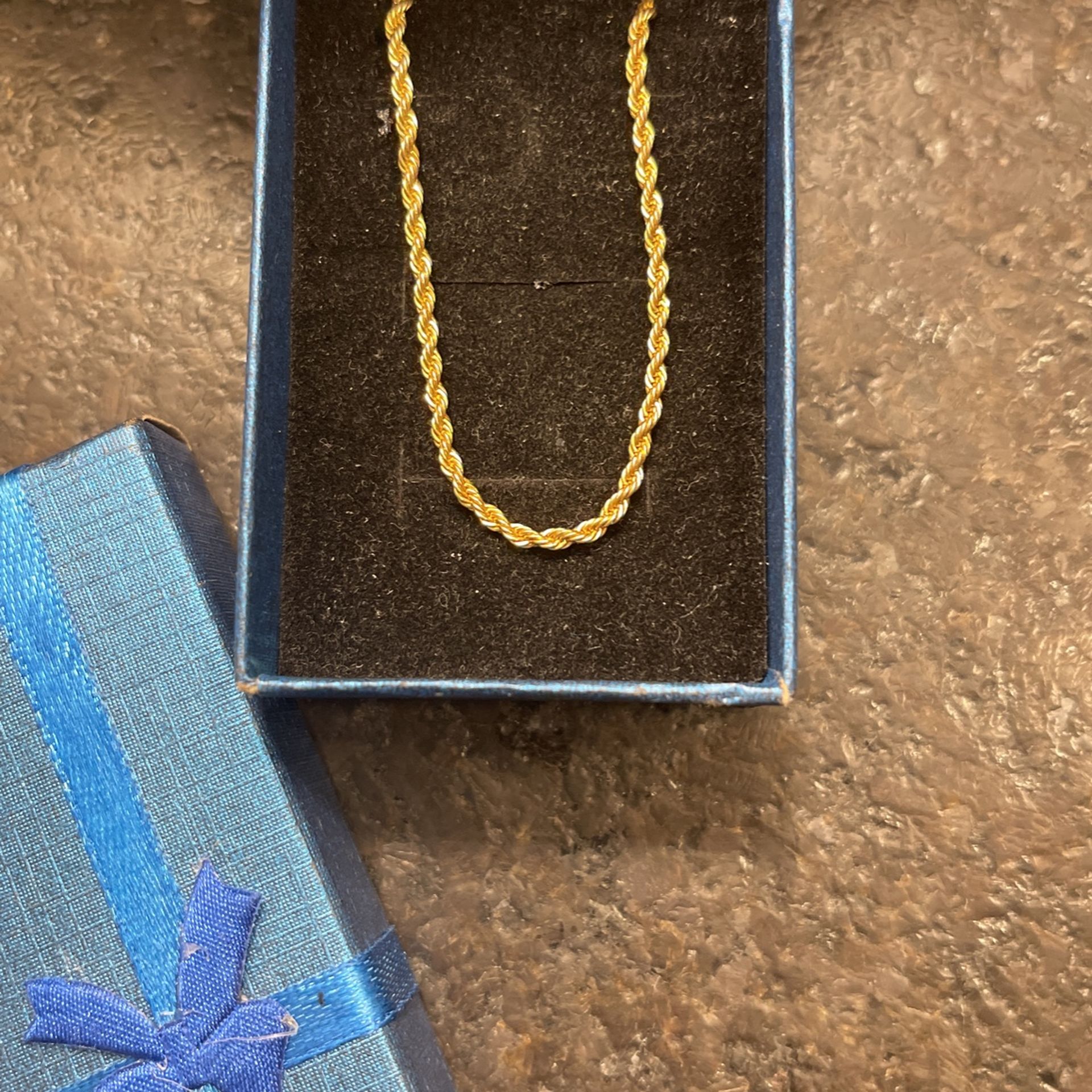 18” 14kt Yellow Gold Vermeil Rope Chain