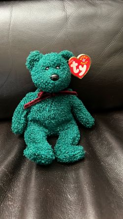 2001 Holiday Teddy Ty Beanie Bear Preowned