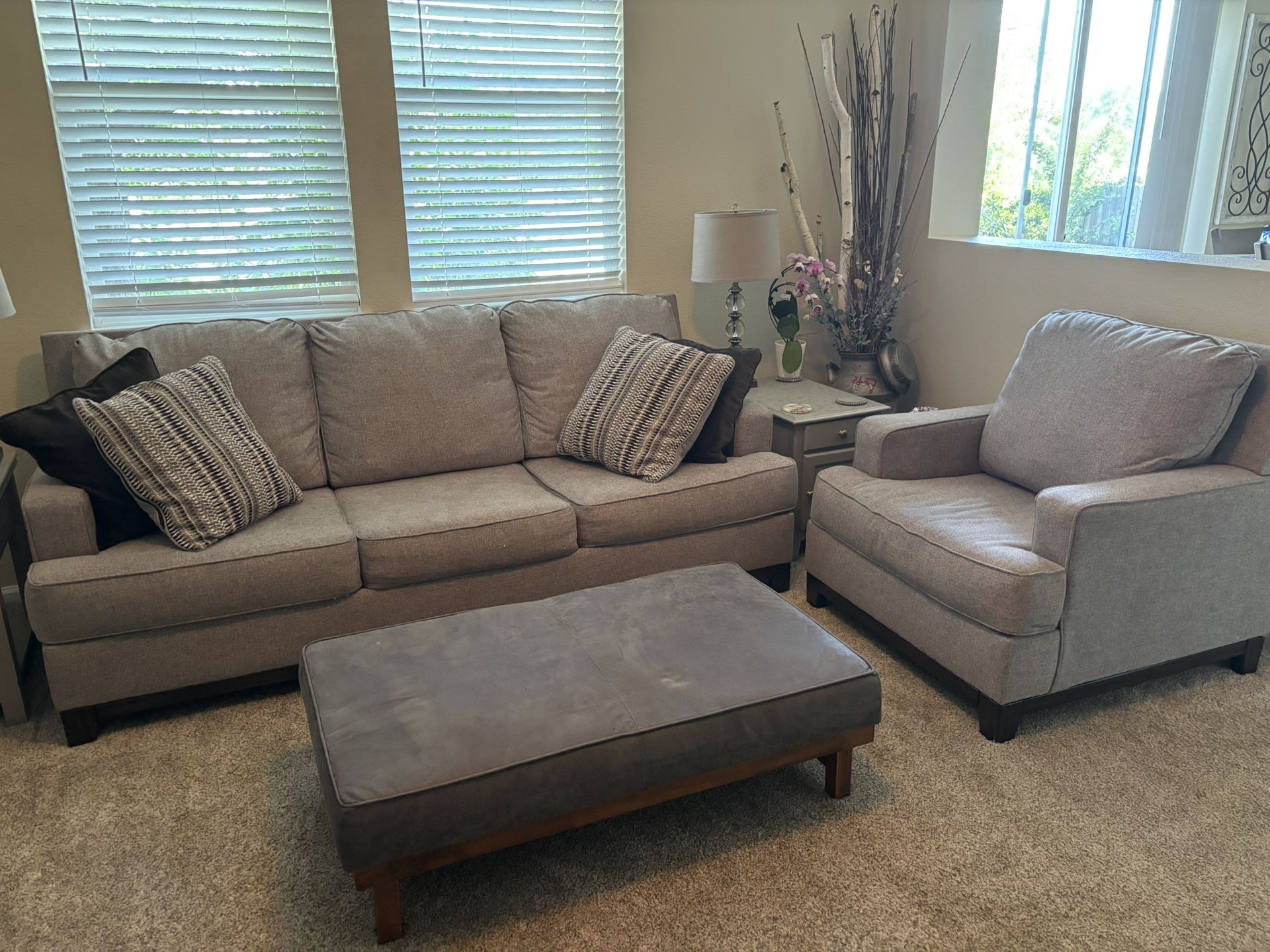 Sofa, Chair, Ottoman