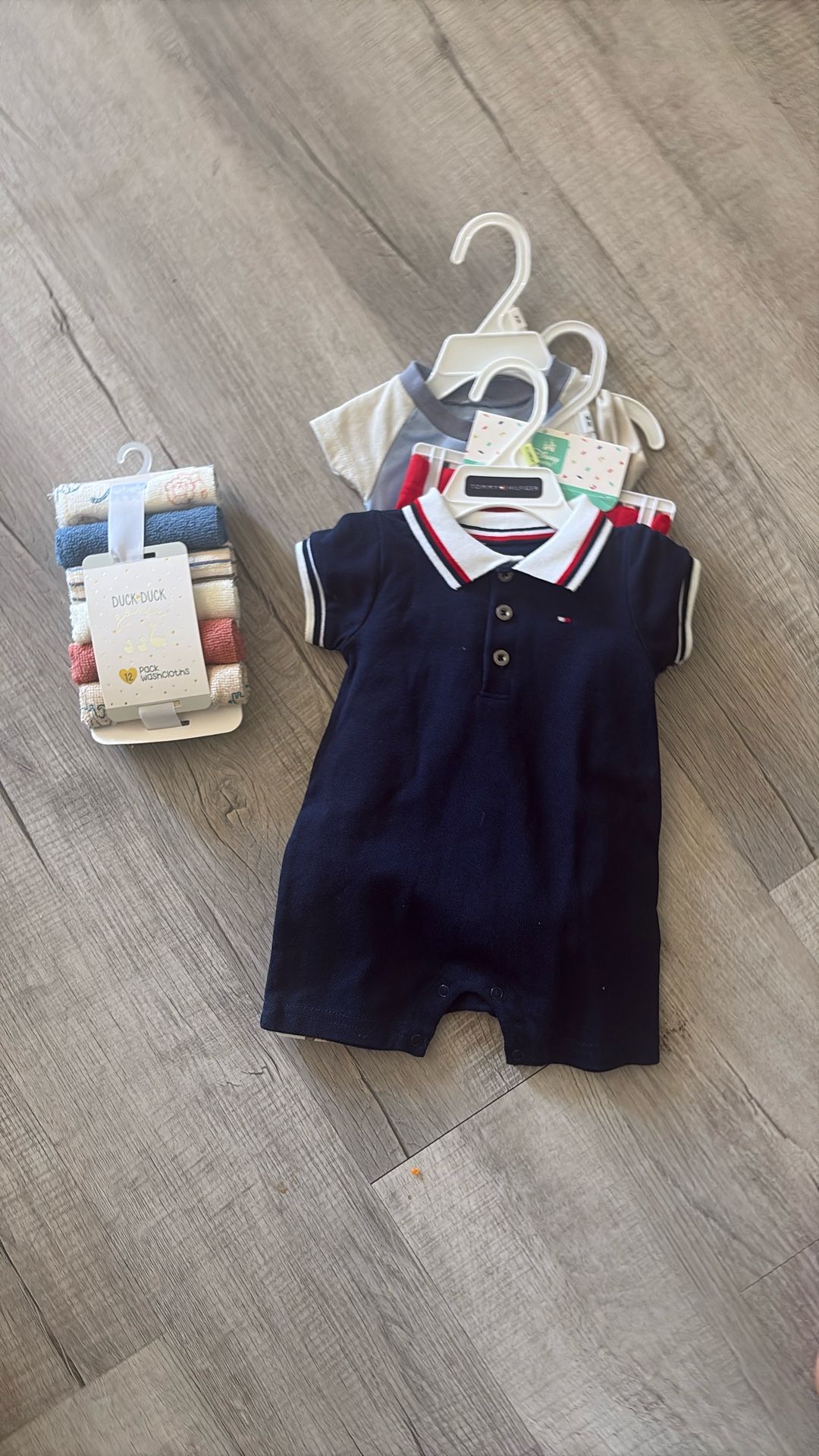 3 Piece Jogger, Nike Shirt Towels And Tommy Hilfiger3/6 Months And New Born