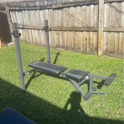 workout bench with bench press 