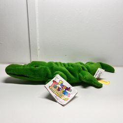 Vintage GANZ 1996 Jerry Alligator Plush Green Stuffed Animal Crocodile w Tag