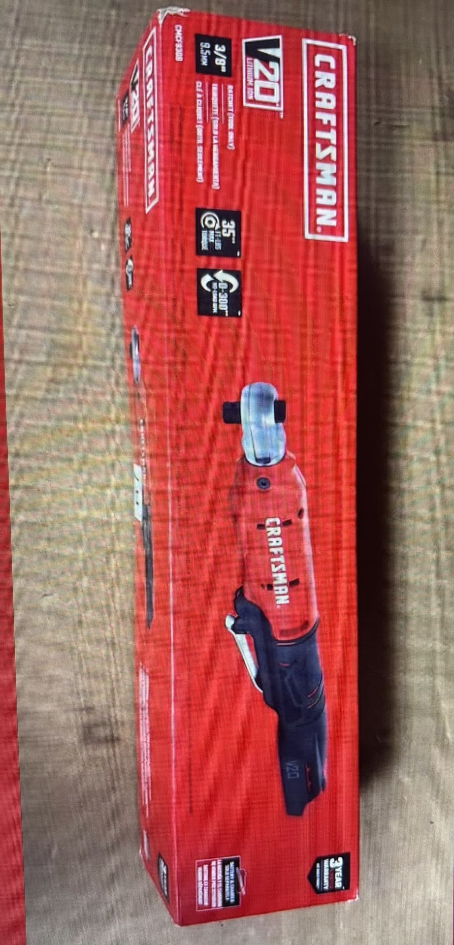 Craftsman V20 Cordless Ratchet Wrench, 3/8 Inch Drive (CMCF930B)