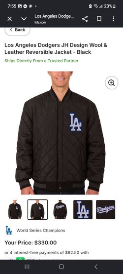 Los Angeles Dodgers Reversible Wool and Leather Jacket