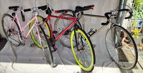 3 road bicycles