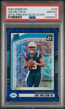 2024 Donruss Optic Joe Milton III Rated Rookie PSA 10