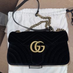 Gucci Velvet Matelasse GG Marmont 