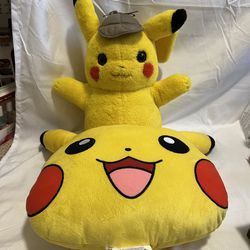 Bundle Pikachu Plush Toy And Pikachu Small Pillow