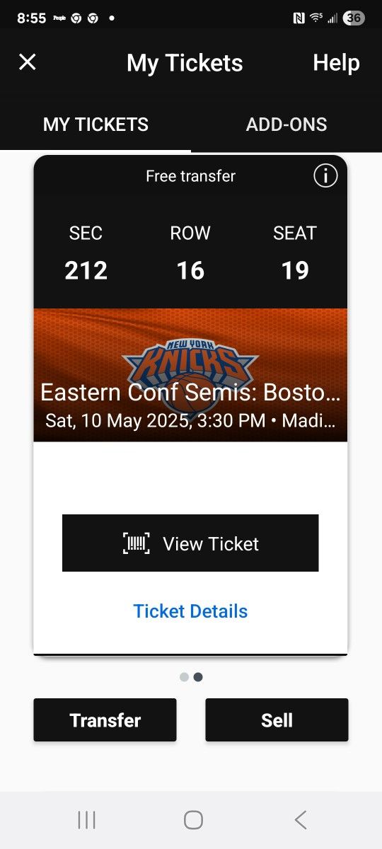 KNICKS VS CELTICS GAME 3! 1 TICKET