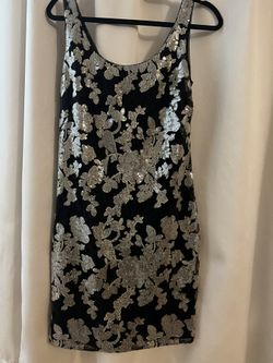 Ralph Lauren Evening Black & Gold Beaded Dress, Sz.8