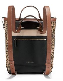 Cole Hann Grand Ambition Convertible Backpack Leather  Bag New 