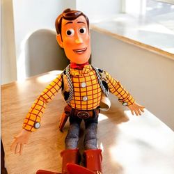 Disney Pixar Thinkway Toy Story Woody Pull String Doll 15” No Hat