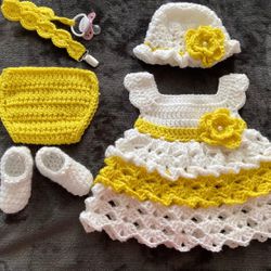 crochet 0-3 months set 