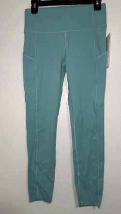 Lululemon Fast Free Tight 25" Reflective Dots Nulux Size 8 Tidewater Teal