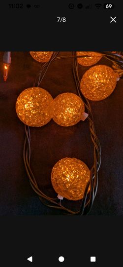 Led lights Halloween / fall decoration 2 strands orange lights