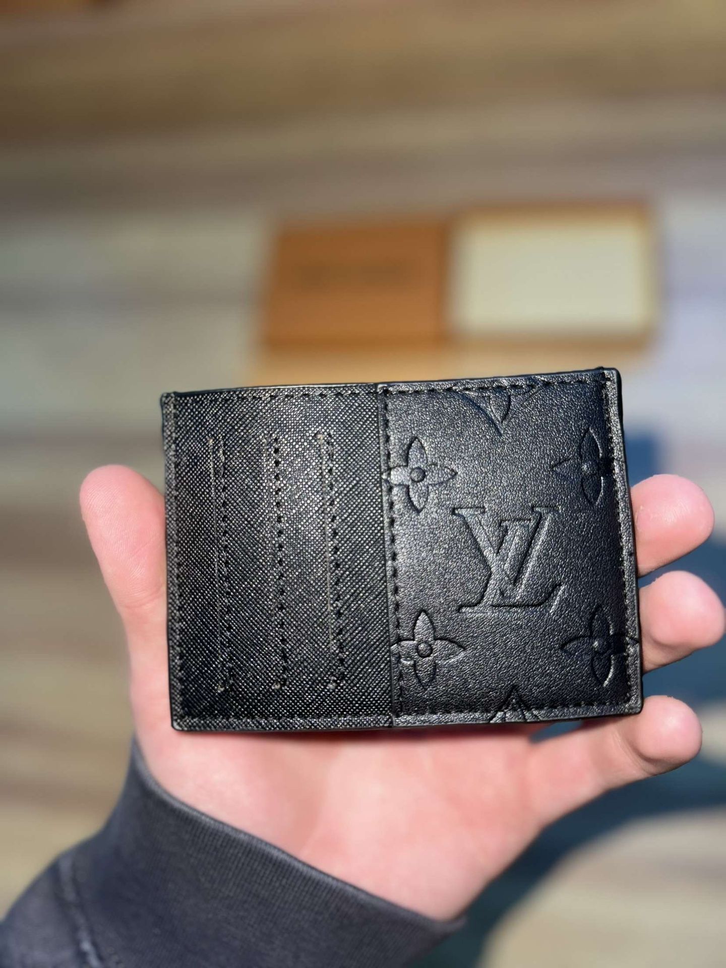 Leather Black LV Wallet