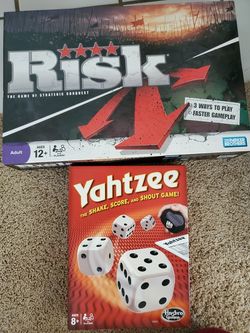 Board Games - RISK & YAHTZEE - Sold together $10