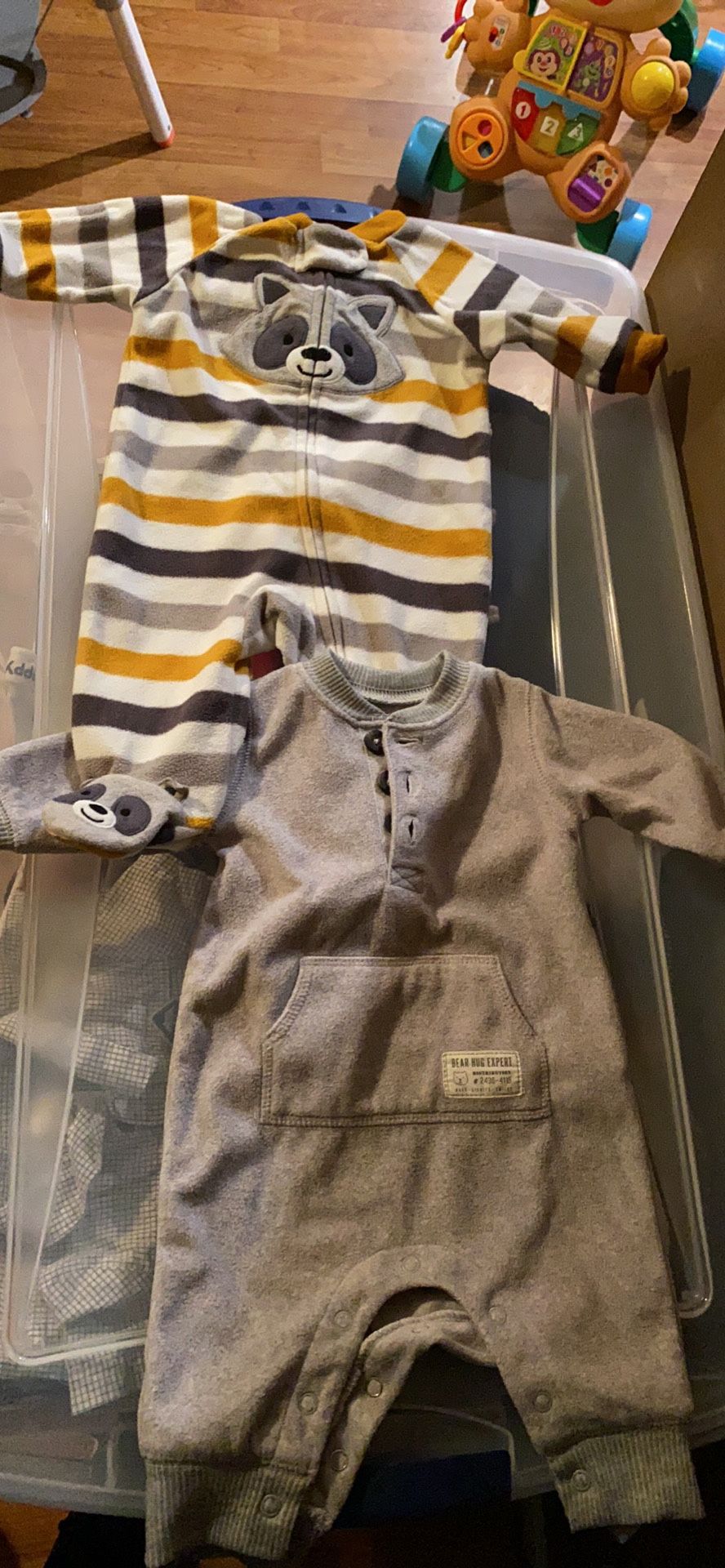 Baby boy size 3 months fleece pajamas
