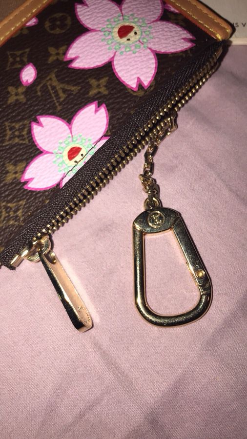 Louis Vuitton Takashi Murakami Cherry Blossom Key Chain Coin Purse