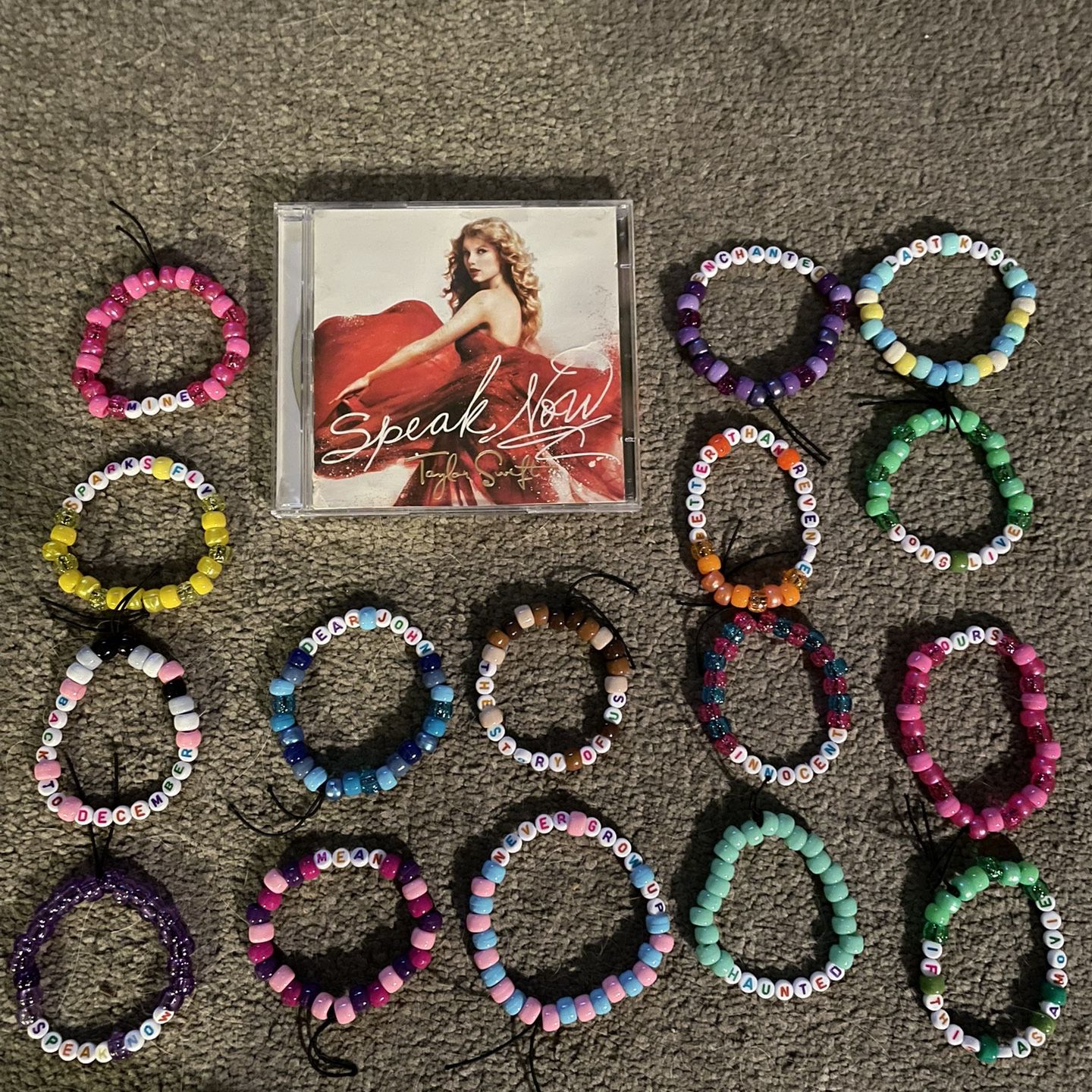 Speak Now Taylor Swift bracelets