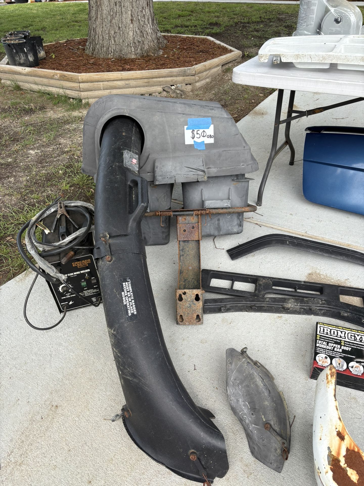 Riding Lawn Mower Bagging System