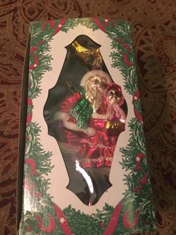 Mr and Mrs Claus old world Christmas ornament