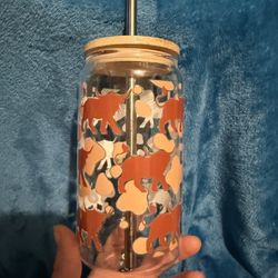 Highland Cow Glass Cup