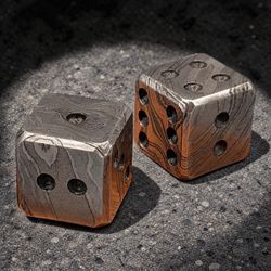 Handmade Damascus Dice