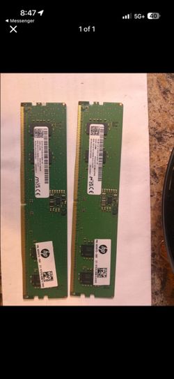 HP DDR5 Desktop 8 Gig RAM Sticks – Pair