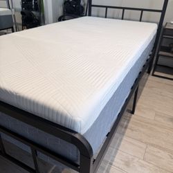 Twin Size Metal Bed Frame and mattress Qty 2