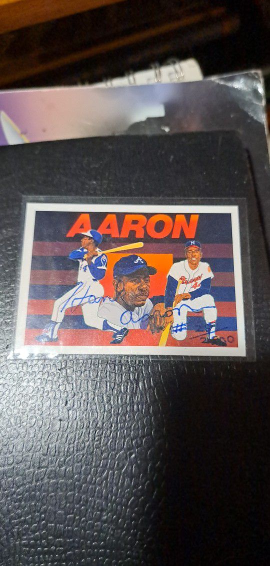 Autgraphed Hank Arron Card