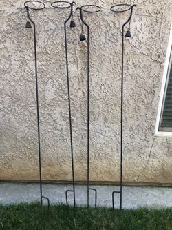 Tiki torch holders metal