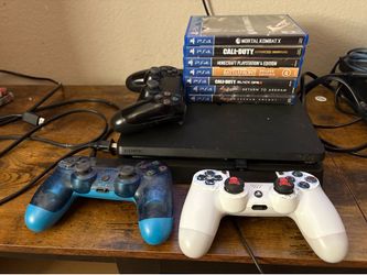 PS4 Slim with 3 Controllers/Many Games!