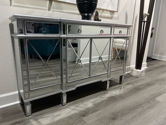 Mirrored Sideboard Cabinet with Drawers