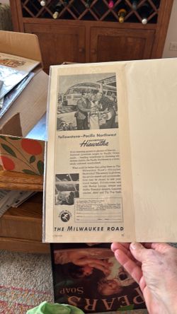 Yellowstone, Pacific Northwest Olympian Hiawatha magazine ad from 1951