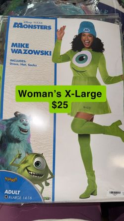 Mike Wazowski Women's Halloween Costume XL