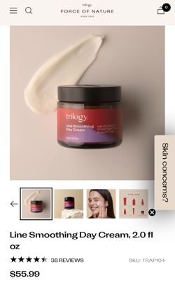 Trilogy Line Smoothing Day Cream is an anti-aging face cream